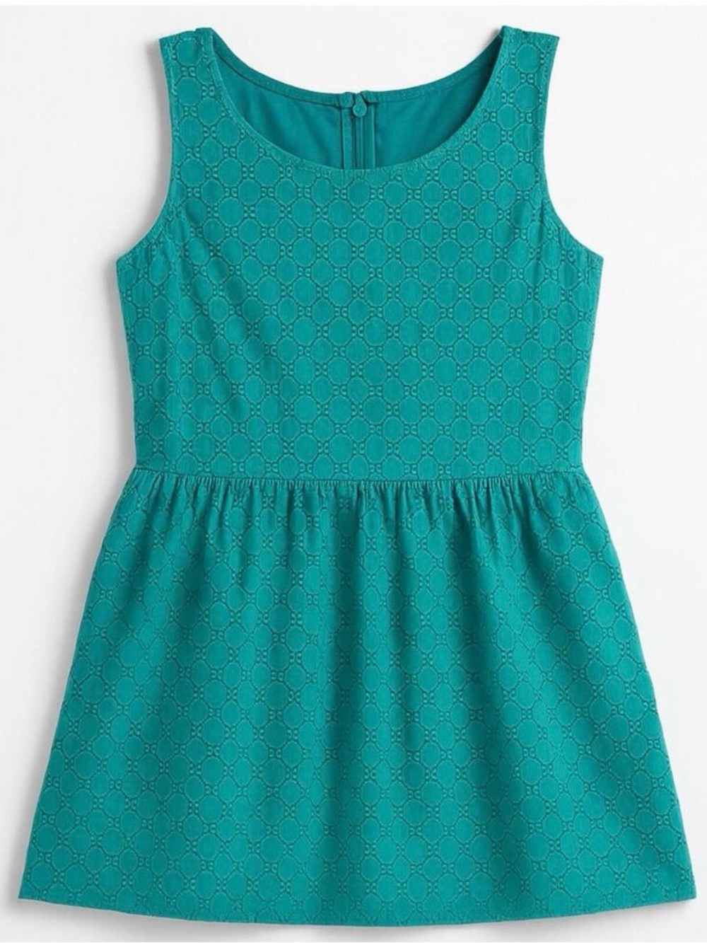Old Navy Eyelet Fit & Flare Tranquility Teal Dress Womens 6